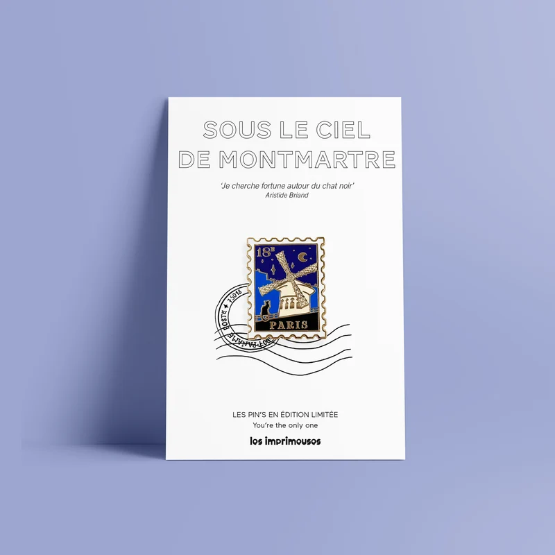 Pin's Timbre Paris 18e - Sous le ciel de Montmartre
