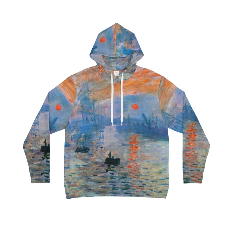 Impression Sunrise by Claude Monet Art Hoodie