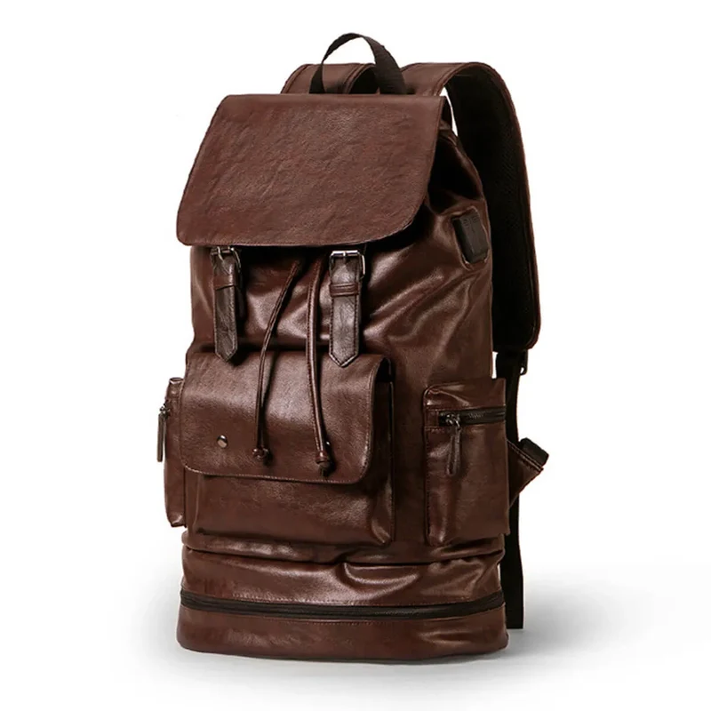 Fashion Leather Casual High Capacity Travel Backpack