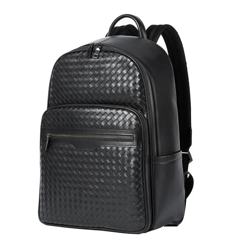 Genuine Leather Fashion Luxury Black Backpack