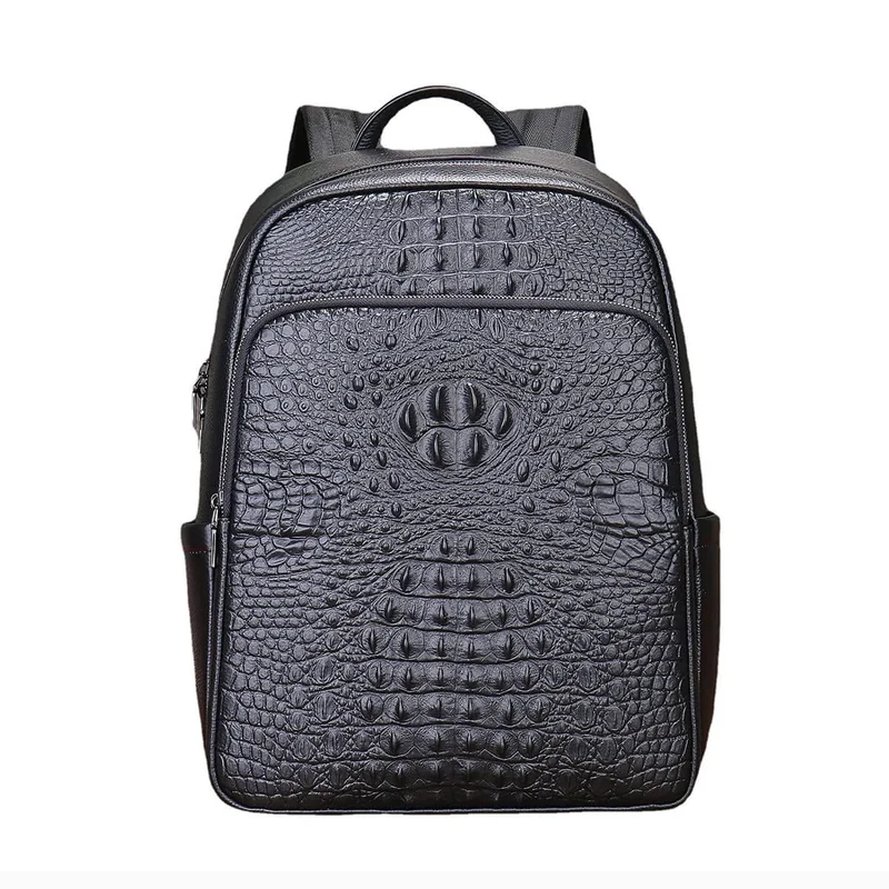 Genuine Leather Luxury Alligator Natural Leather Backpack