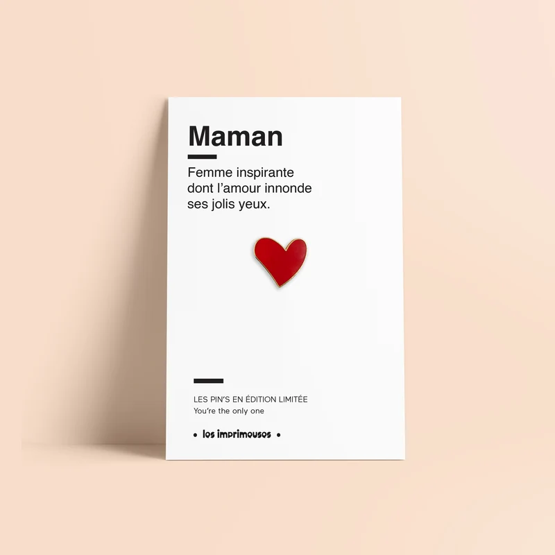 Pin's Cœur - Maman (Fête des Mères)