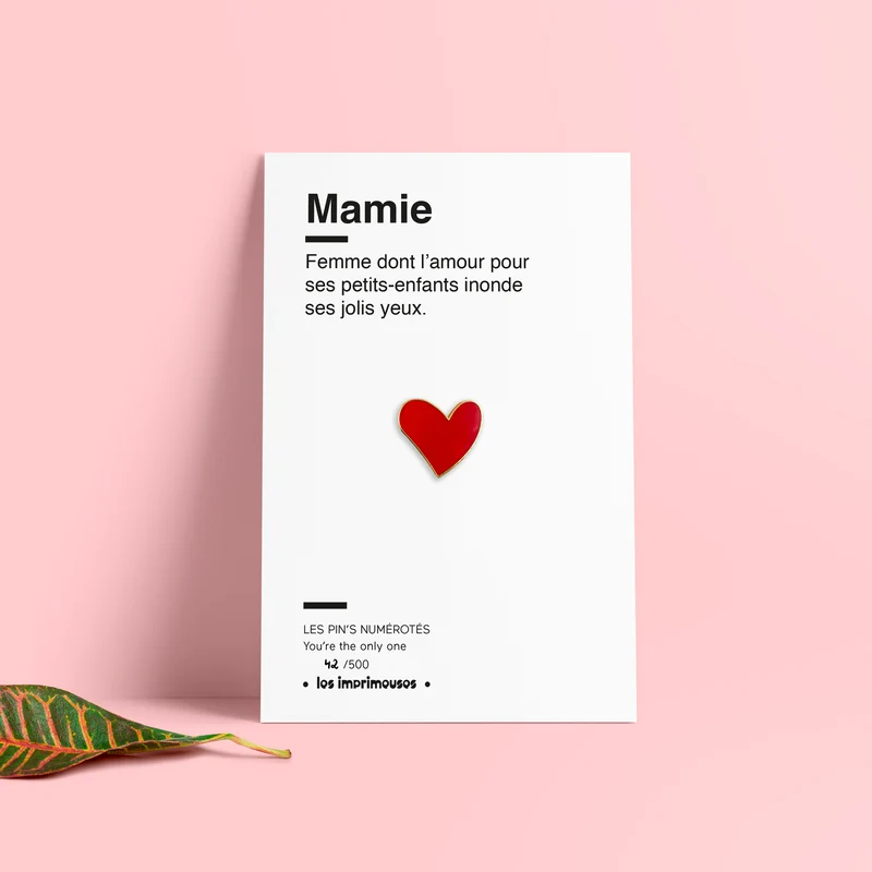 Pin's Cœur - Mamie (Fête des Grands-mères)