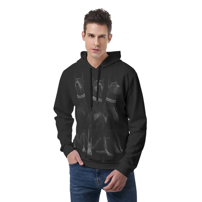 Dobermans Pinscher Gangster Dog Art Pullover Hoodie