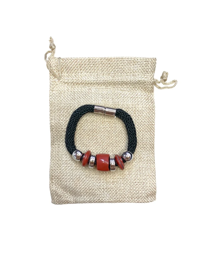 Bracelet fantaisie tresse boule couleurs au choix #ZBR320