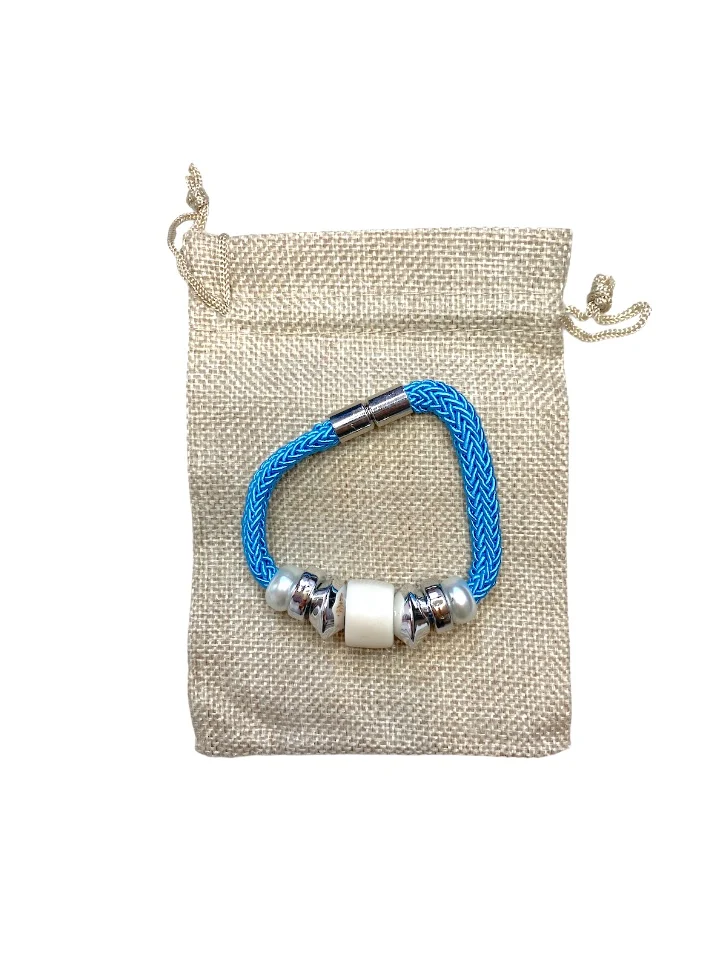 Bracelet fantaisie tresse perle couleurs mélange #ZBR220（x12）