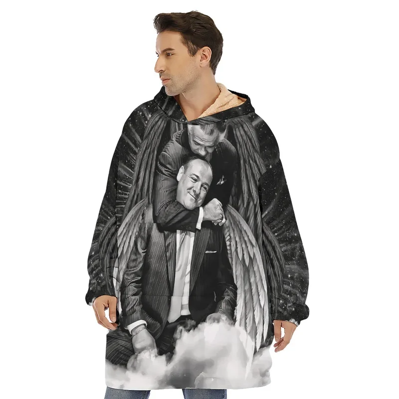 Gangsters and Angels Pullover Sherpa Fleece Hoodie