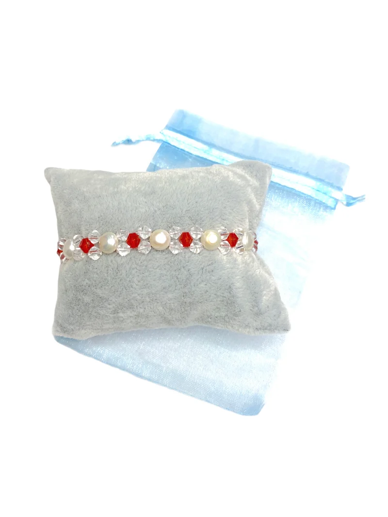 Bracelet perle naturelle couleurs mélangées (x12)