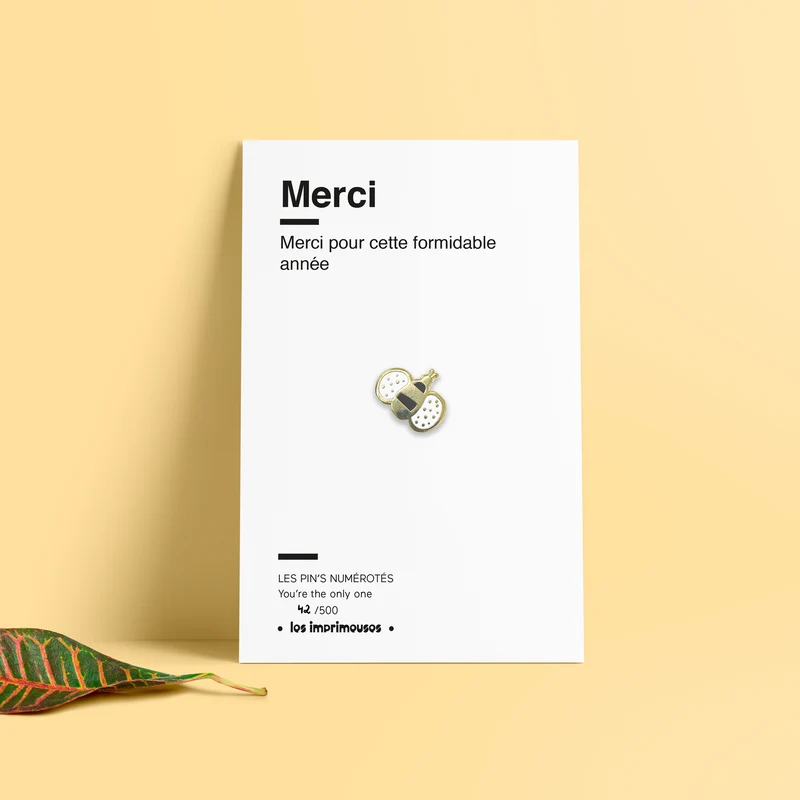 Pin's Abeille - Merci (fin d'année scolaire)