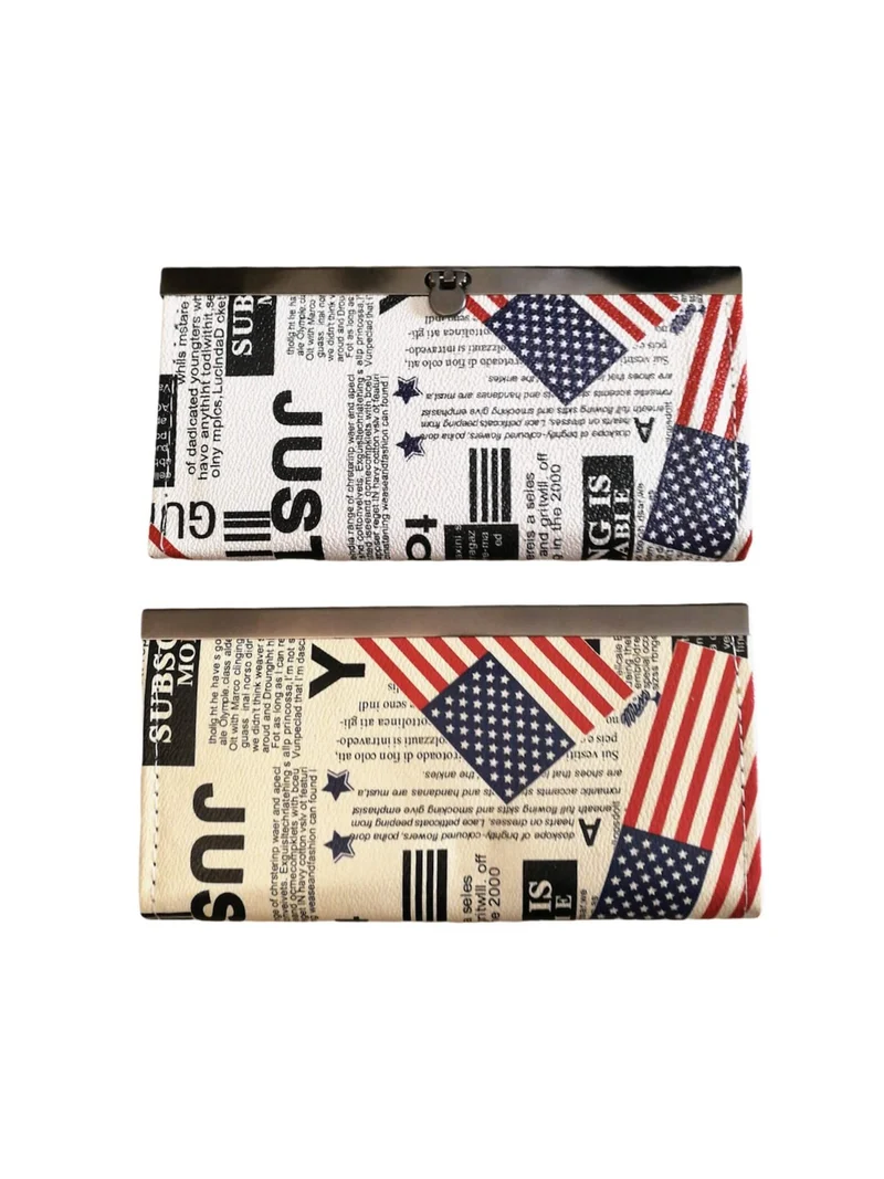 Portefeuille compagnon imprimé USA (x12)