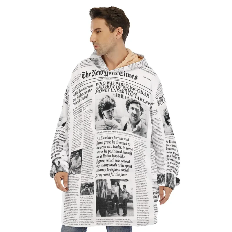 Don Pablo Escobar Pullover Sherpa Fleece Hoodie