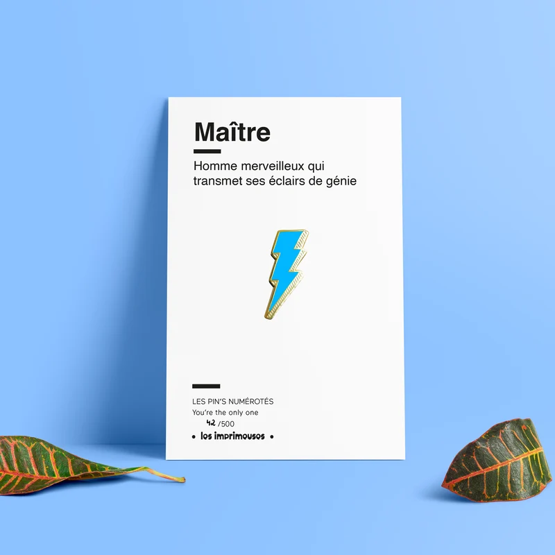 Pin's Éclair - Maîtresse / Maître (fin d'année scolaire)