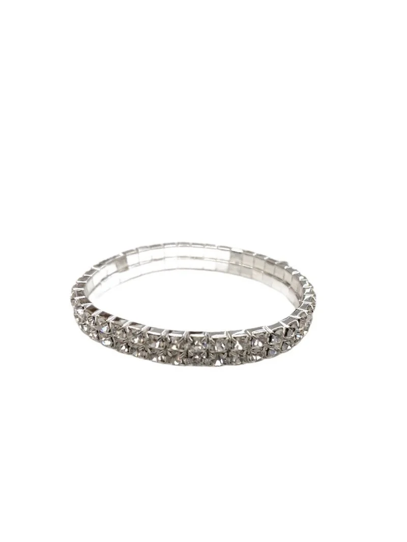 Bracelet strass multirangs femme (x6)