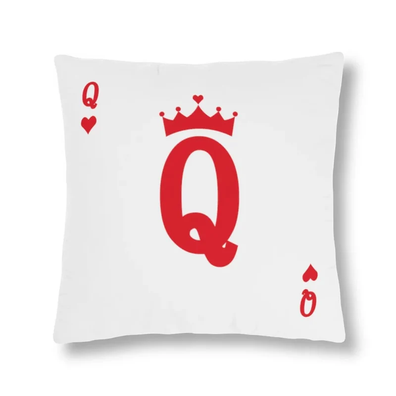 Card Queen's hearts for Real Boss Lady Red Waterproof Pillows