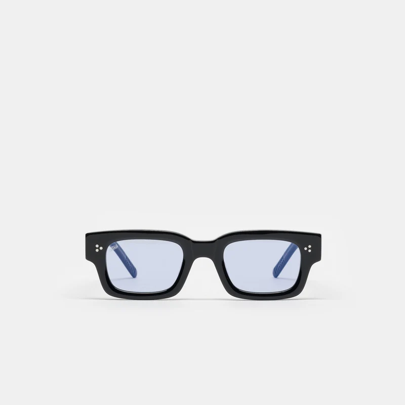 Syndicate Sunglasses in Black/Sky Blue