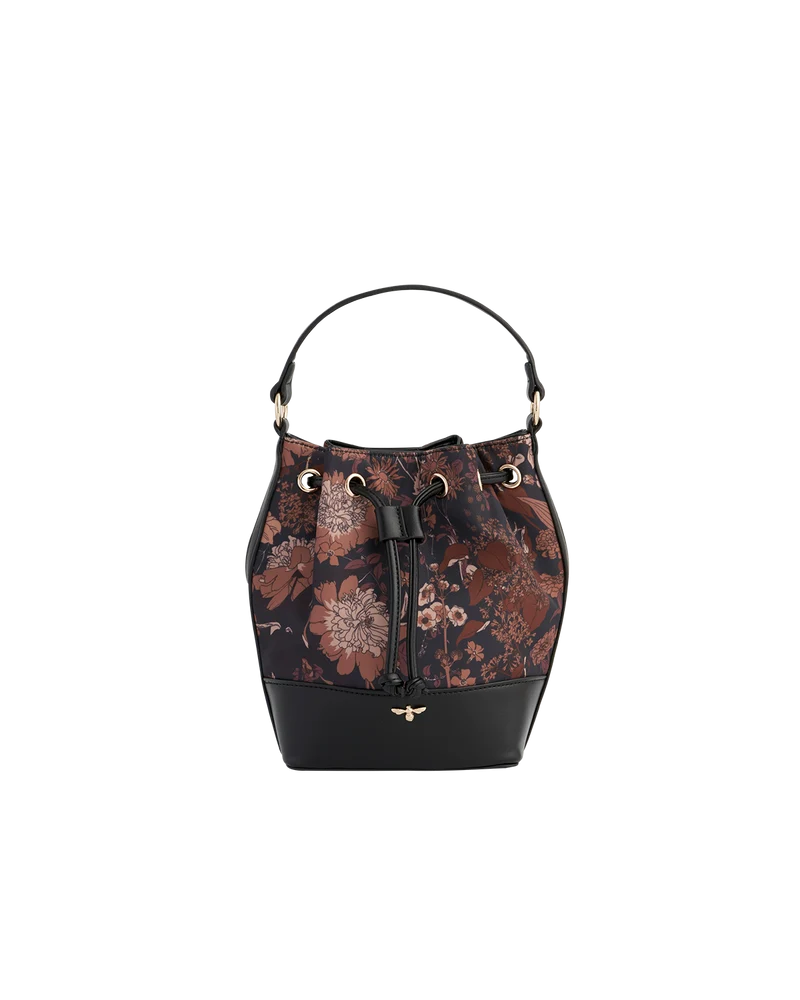 Deco Bloom Black Bucket Bag