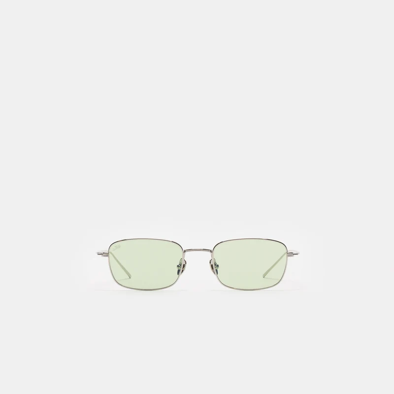 Grace Sunglasses in Silver/Lt Green
