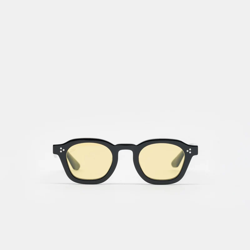 Logos Sunglasses in Black/Yellow