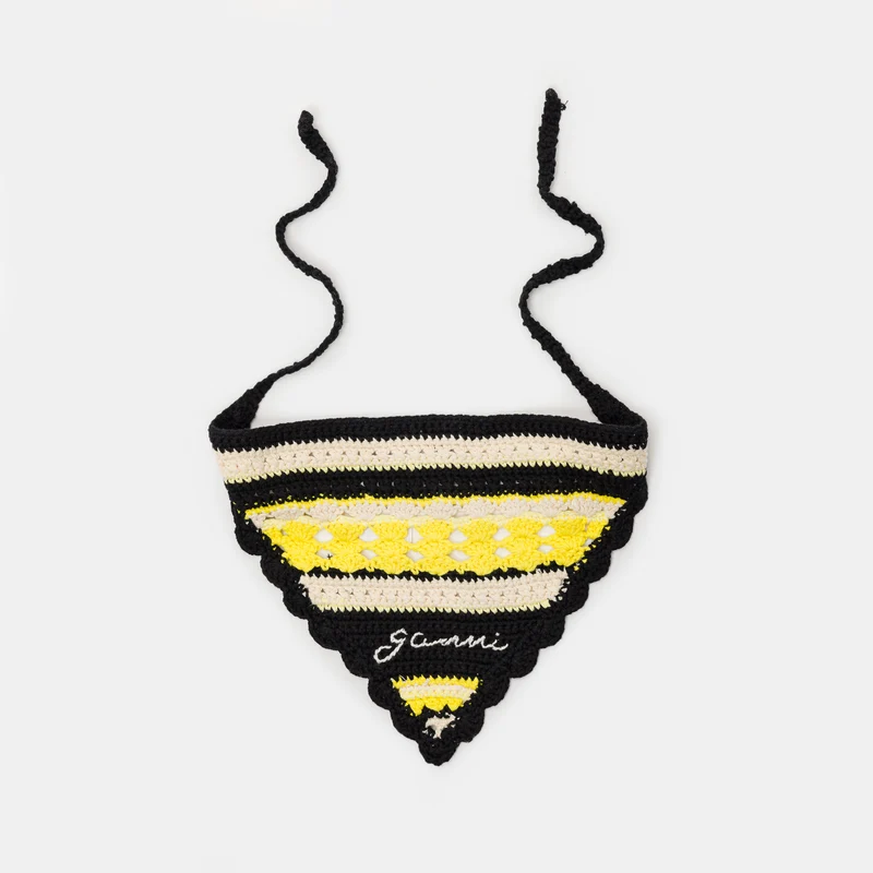 Cotton Crochet Bandana in Golden Kiwi