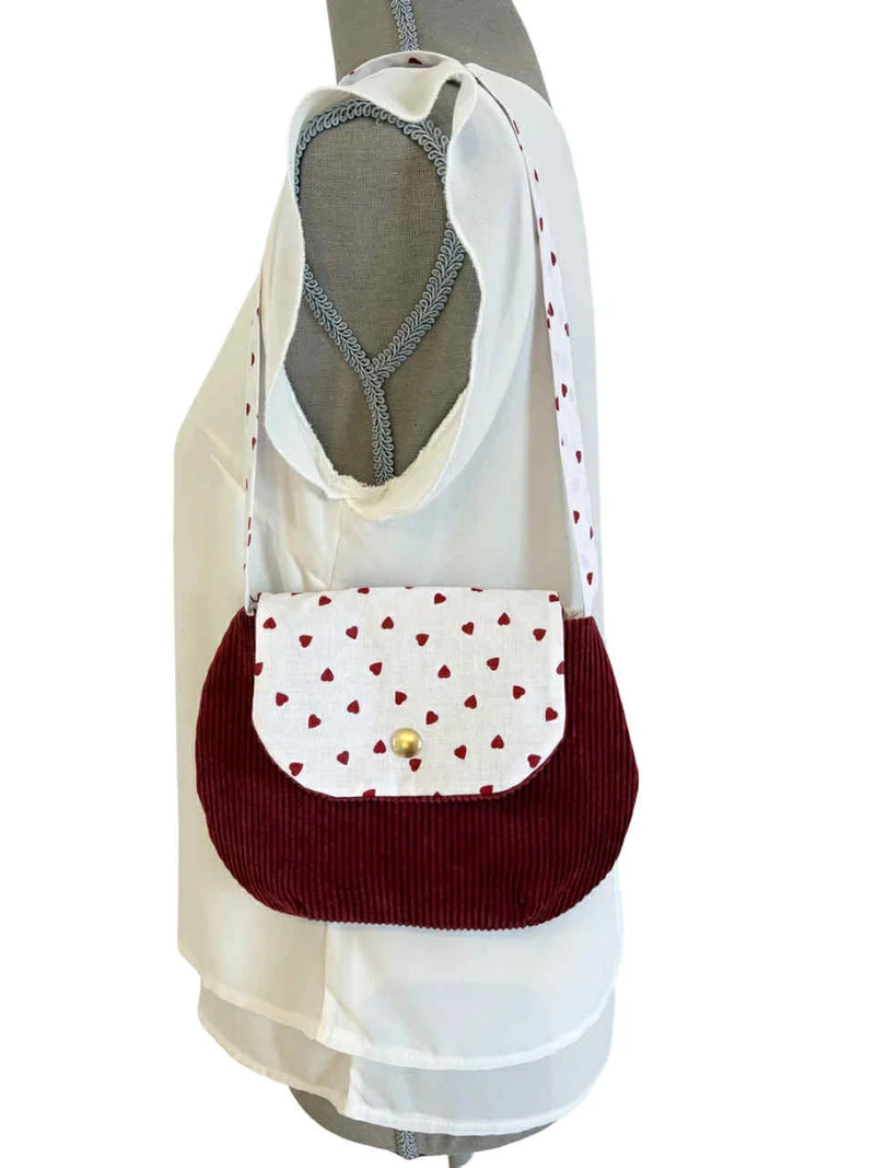 Petit sac enfant - " Coeur Grenadine "