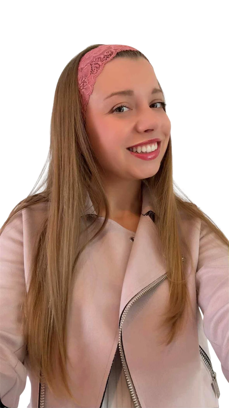 Bandeau à cheveux " Elégance vieux rose" - Modèle Femme