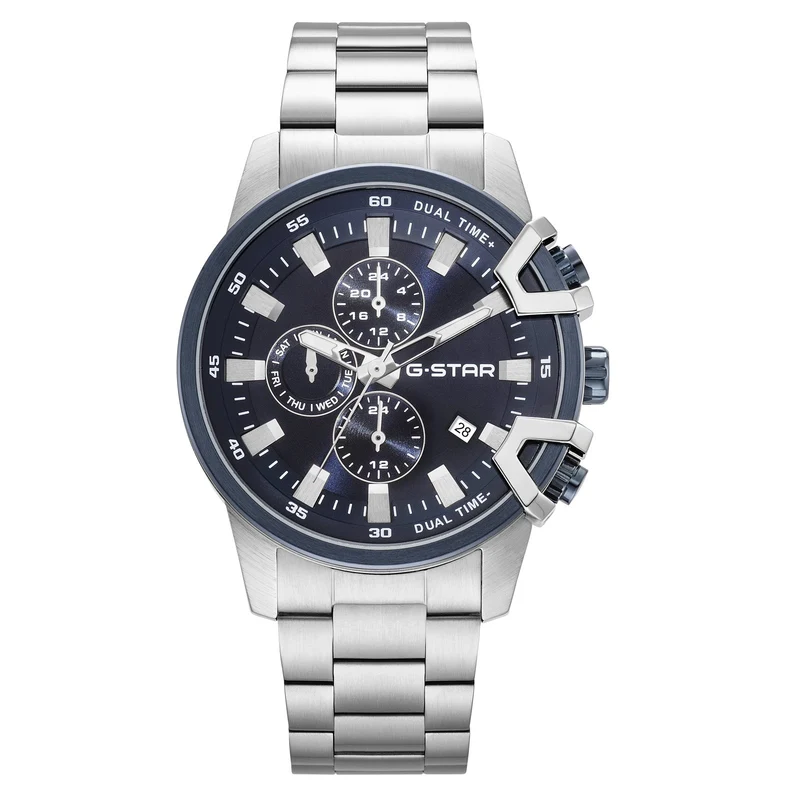 G-STAR Bend3D Montre Homme Multifonction Bleue GSW.505.04