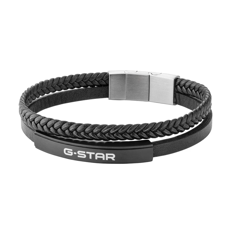 G-Star Tether02P Bracelet en cuir noir GSJ.109.03