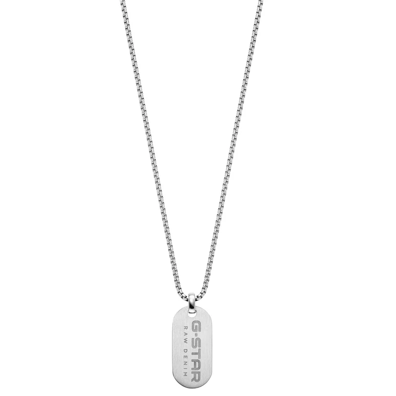 G-STAR ZipPoint Collier argenté à maillons GSJ.104.01