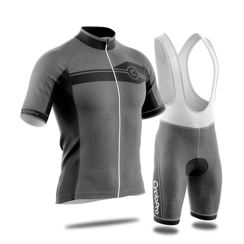TENUE DE CYCLISME ÉTÉ HOMME GRISE - DIAMOND+