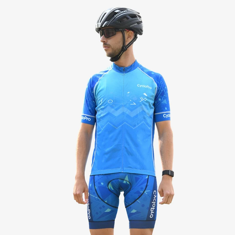 TENUE DE CYCLISME ÉTÉ HOMME BLEUE - WAVE+