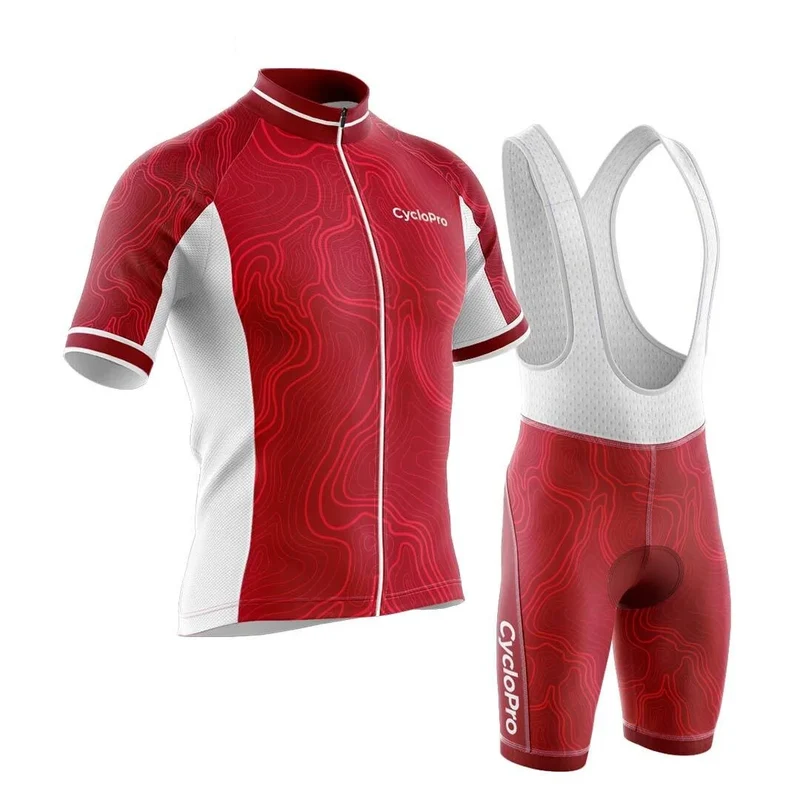 TENUE DE CYCLISME ÉTÉ HOMME ROUGE - FLUIDITY+