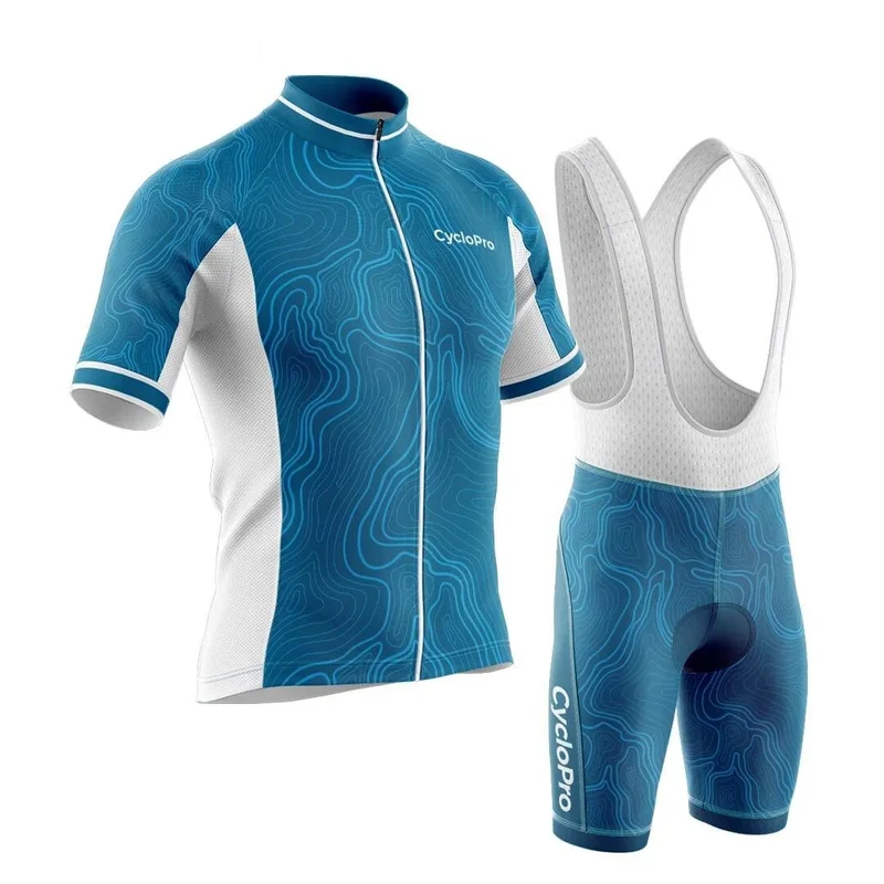 TENUE DE CYCLISME ÉTÉ HOMME BLEUE - FLUIDITY+