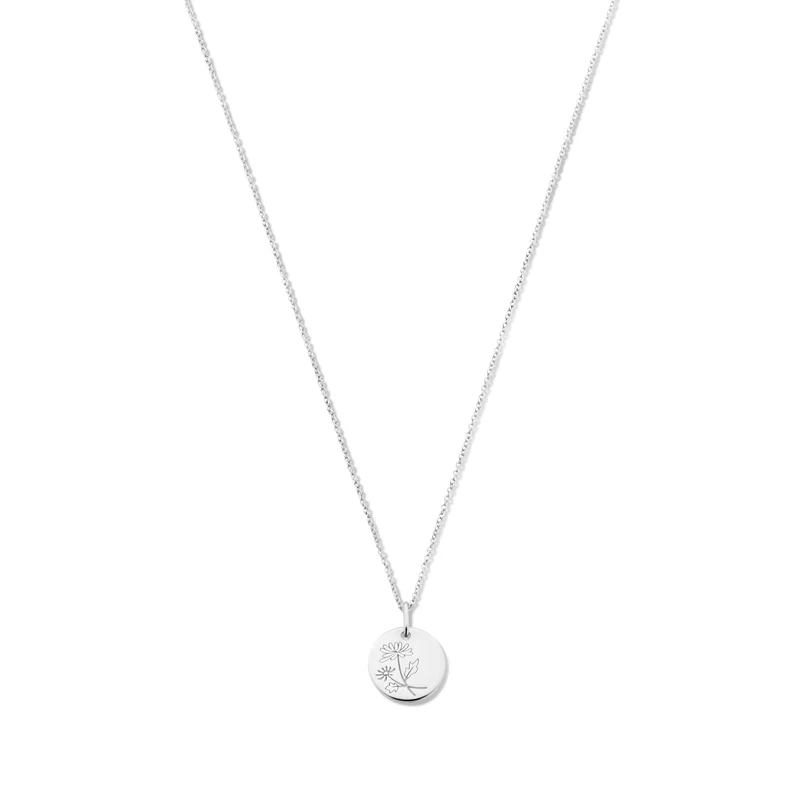Violet Hamden Venus Collier en Argent 925 Sterling avec Fleur de Naissance VH340026-JUL