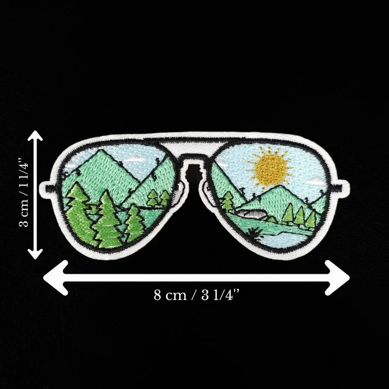 Écusson lunettes montagne | Thermocollant