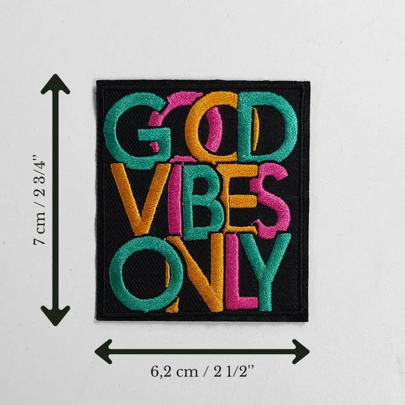 Écusson Good Vibes Only | Thermocollant