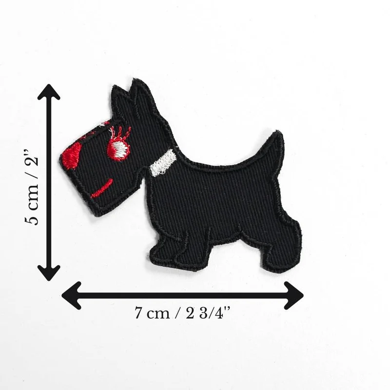 Écusson chien Scottie brodé | À coudre