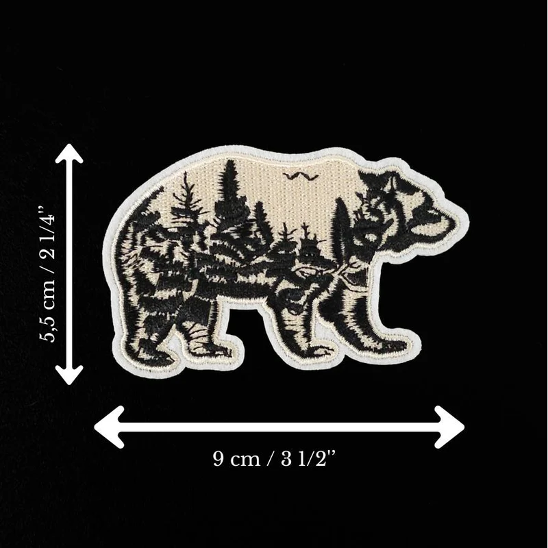 Écusson paysage ours | Thermocollant