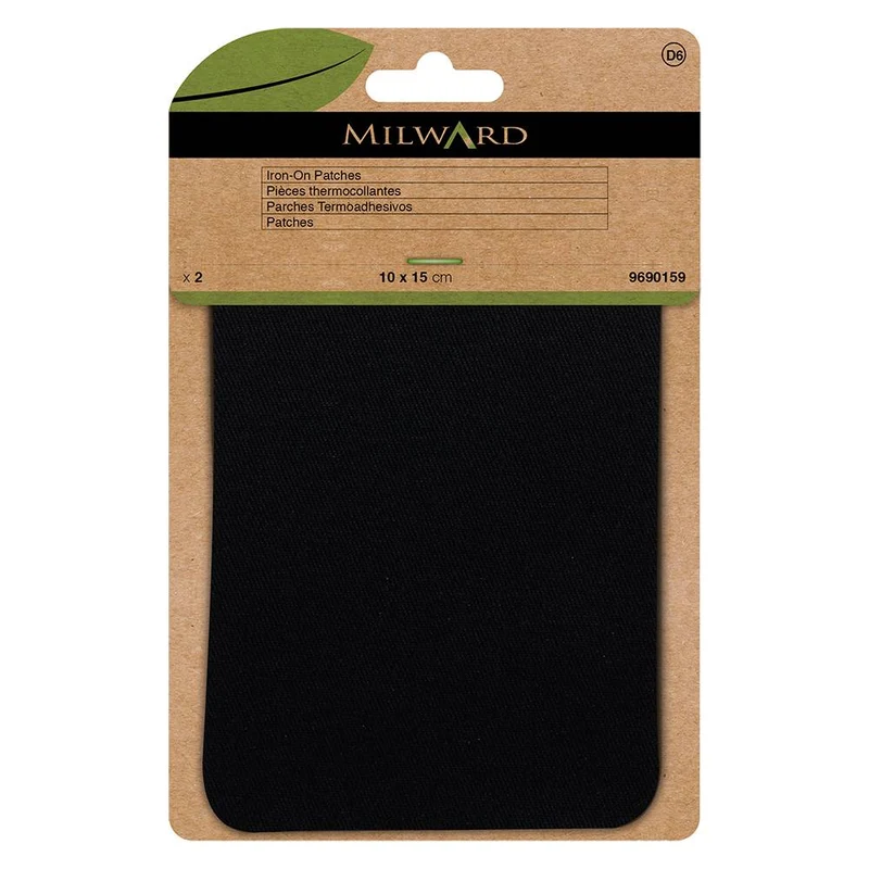 Milward Green | Patchs Thermocollants | 10 × 15 cm | Réparation et renfort textile