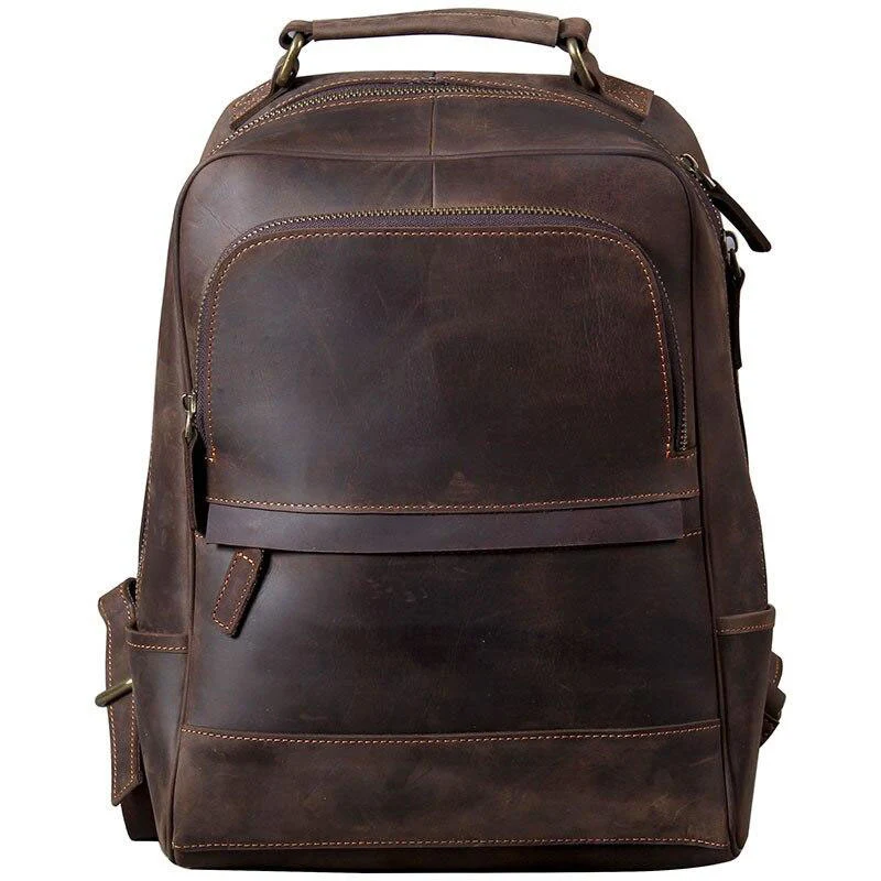 Sac à dos en cuir homme marron | MANCE