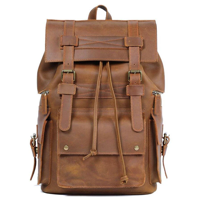 Sac à dos en cuir marron vintage | VASCO