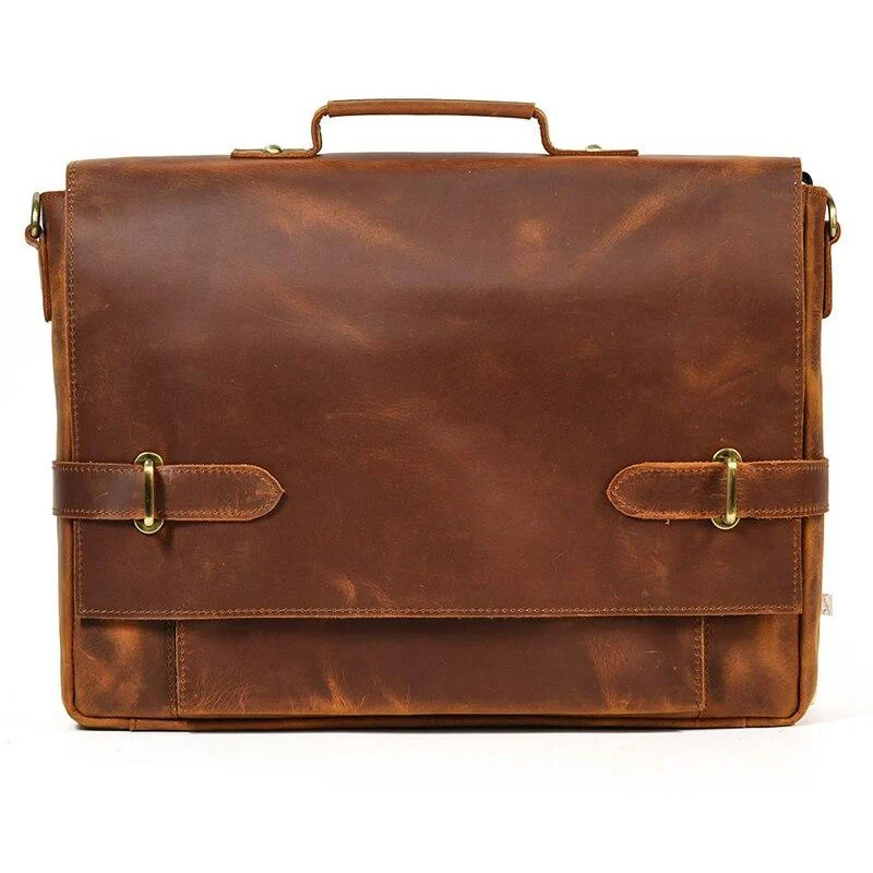 Sac bandoulière en cuir marron | QUITO