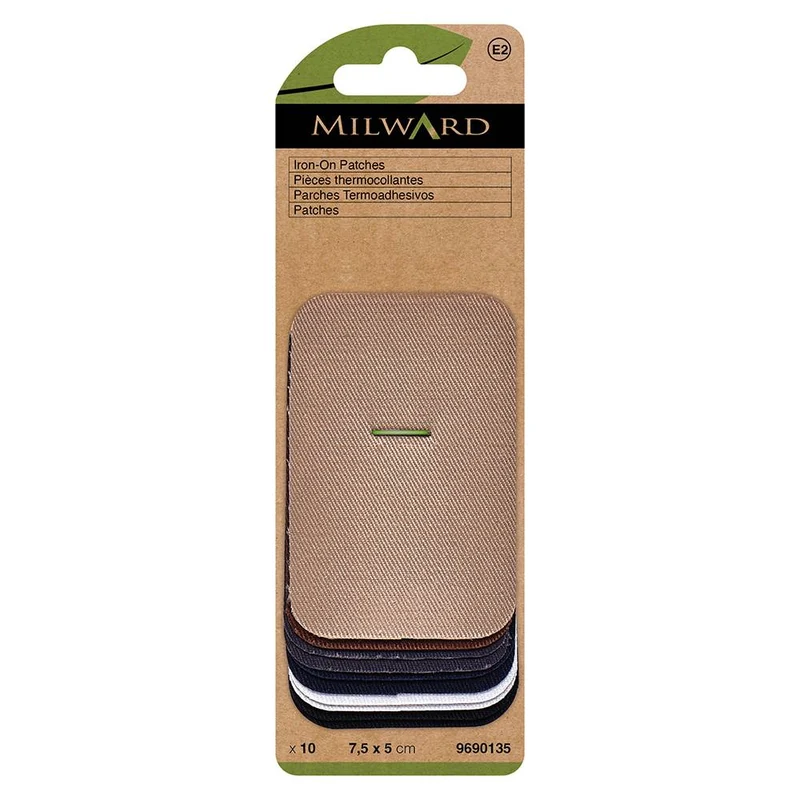 MILWARD GREEN | Patches en Coton Thermocollants | 5 x 7.5cm (2″ x 3″) | 10 mcx