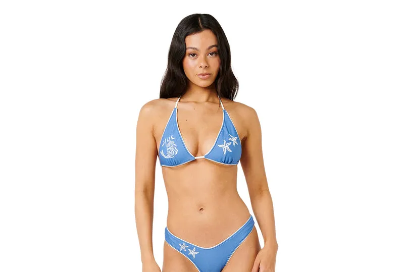 Haut triangle dos nu en denim Catalina